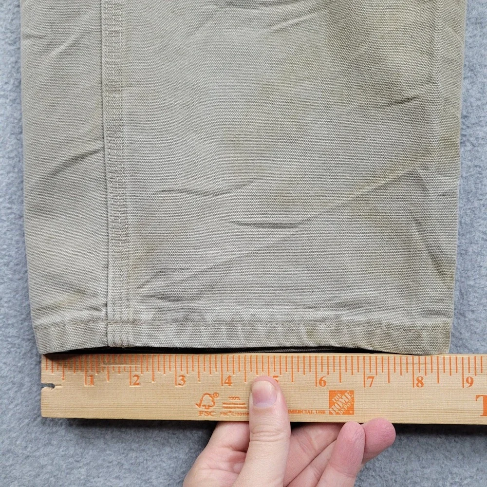 Carhartt B11 DES Dungaree Fit‎ Pants Mens 36x34 Tan Cotton Canvas Workwear